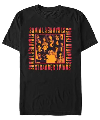Fifth Sun Men's Stranger Things Text Square Short Sleeves T-shirt