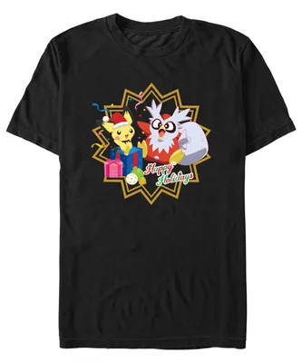 Fifth Sun Men's Pokemon Holiday Party Short Sleeves T-shirt