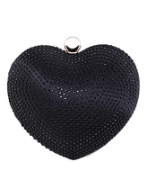 Nina Women's Crystal Heart Minaudiere Bag