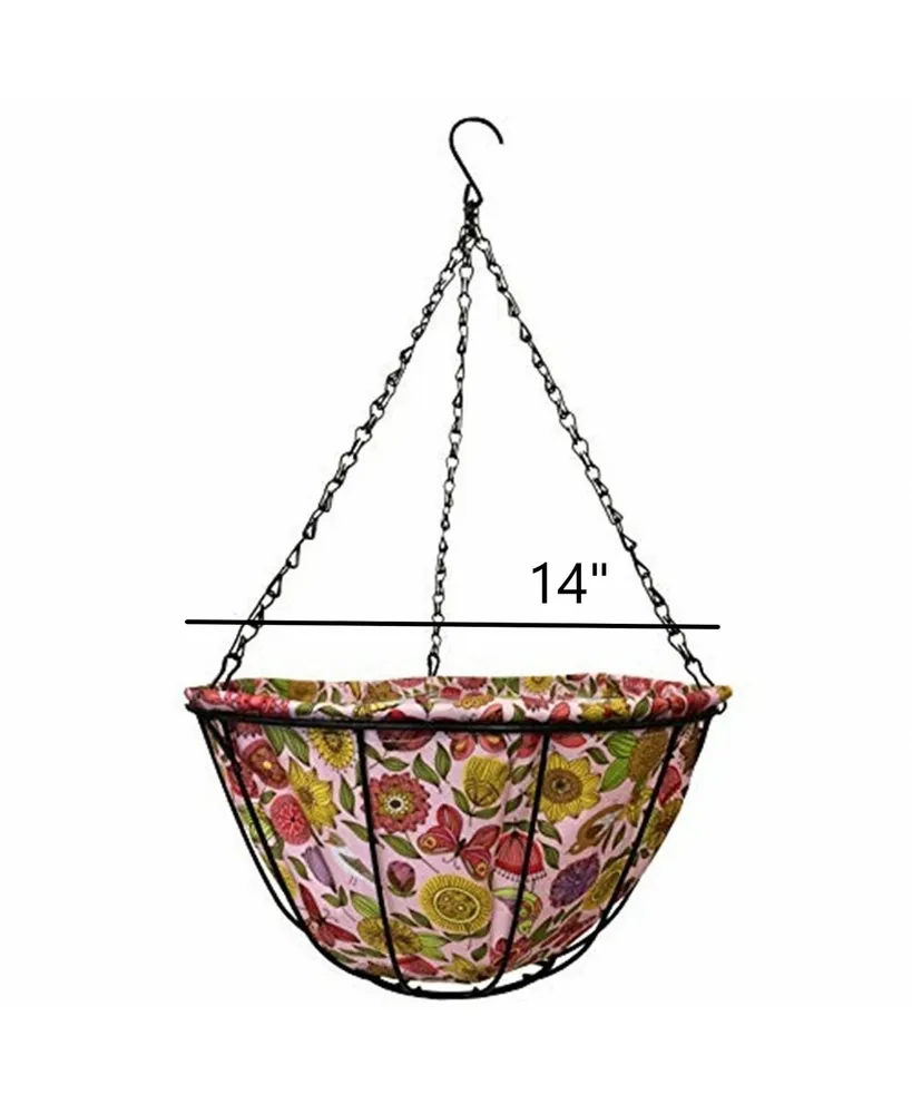 Gardener's Select 141424 Hanging Basket w Fabric Coco Liner, 14in