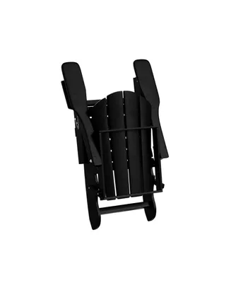 WestinTrends -Piece Set Outdoor Folding Adirondack Chairs with Side Table