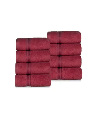 Superior Solid Quick Drying Absorbent 8 Piece Egyptian Cotton Hand Towel Set