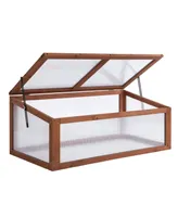 Outsunny 39" x 26" x 16" Wood Cold Frame