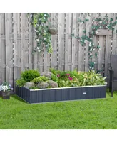 Metal Raised Garden Bed No Bottom Large Steel Planter Box w/ Gloves