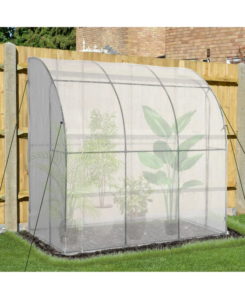 Outsunny Outdoor Garden Greenhouse Plant Vegetable Nursery w/ Zippered Doors