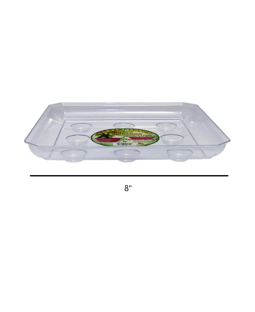 Curtis Wagner Clear Carpet Saver Heavy Duty Square Plant Saucer - 8