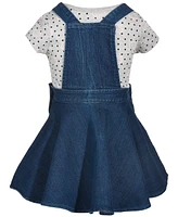 Hello Kitty Little Girls 2-Pc. Denim Skirtall & T-Shirt Set