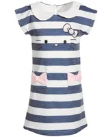 Hello Kitty Toddler Girls Striped Embroidered Dress