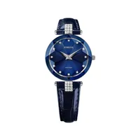 Facet Strass Swiss Ladies 30mm Watch - Blue Dial