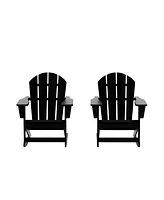 WestinTrends Outdoor Patio Porch Rocking Adirondack Chair (Set of 2)