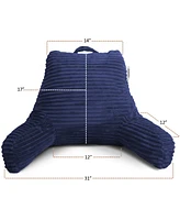 Nestl Cut Plush Striped Reading Pillow with Arms
