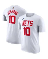 Men's Nike Ben Simmons White Brooklyn Nets 2022/23 Classic Edition Name and Number T-shirt