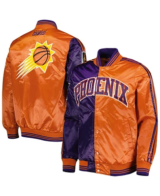Men's Starter Purple, Orange Phoenix Suns Fast Break Satin Full-Snap Jacket