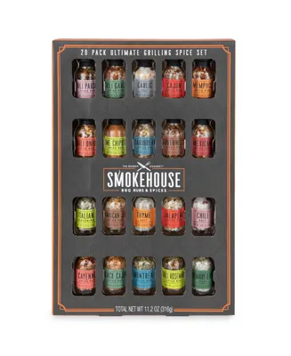 Smokehouse by Thoughtfully, Ultimate Grilling Spice Gift Set, Set of 20 - Assorted Pre