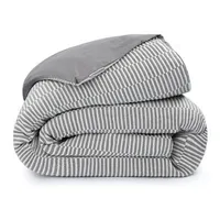 100 Cotton Textured Stripe Duvet Cover