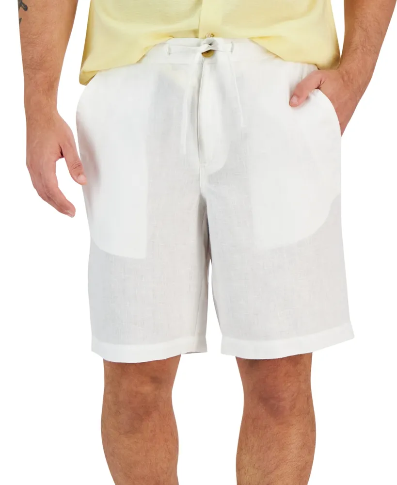 Club Room Men's 100% Linen Drawstring Shorts, Created for Macy's