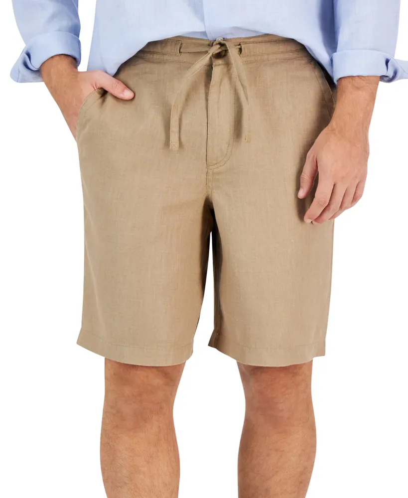 Club Room Men's 100% Linen Drawstring Shorts, Created for Macy's