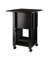 Winsome Sophia 5-Piece Wood Drop Leaf Top Snack Table Set