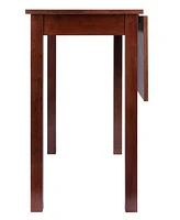 Winsome Perrone 34.06" Wood High Table with Drop Leaf