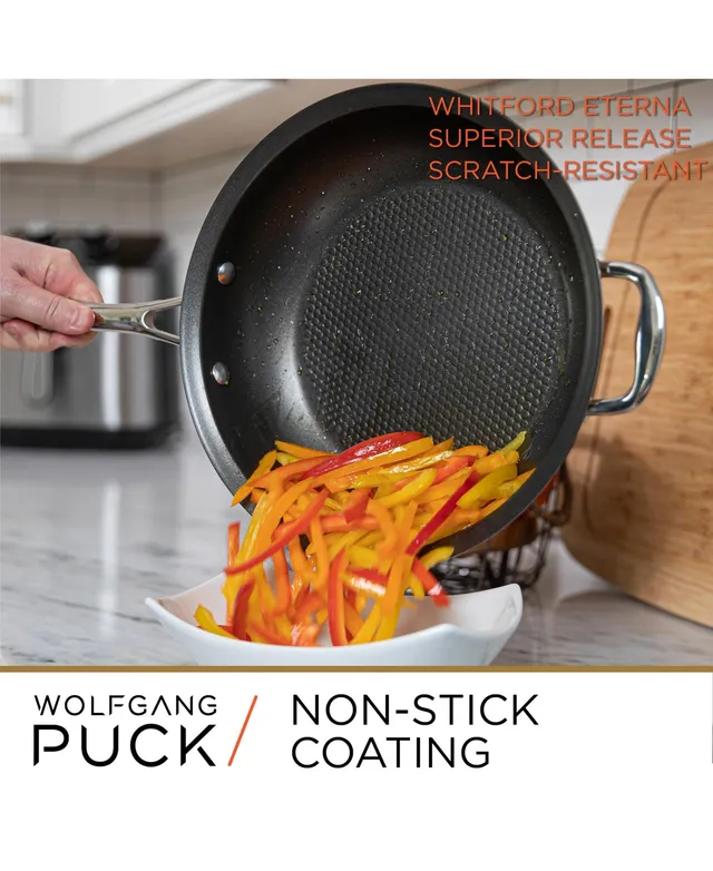 Wolfgang Puck 3-Piece Stainless Steel Skillet Set, Scratch-Resistant  Non-Stick Coating, Includes a Large and Small Skillet - Bed Bath & Beyond -  32912357