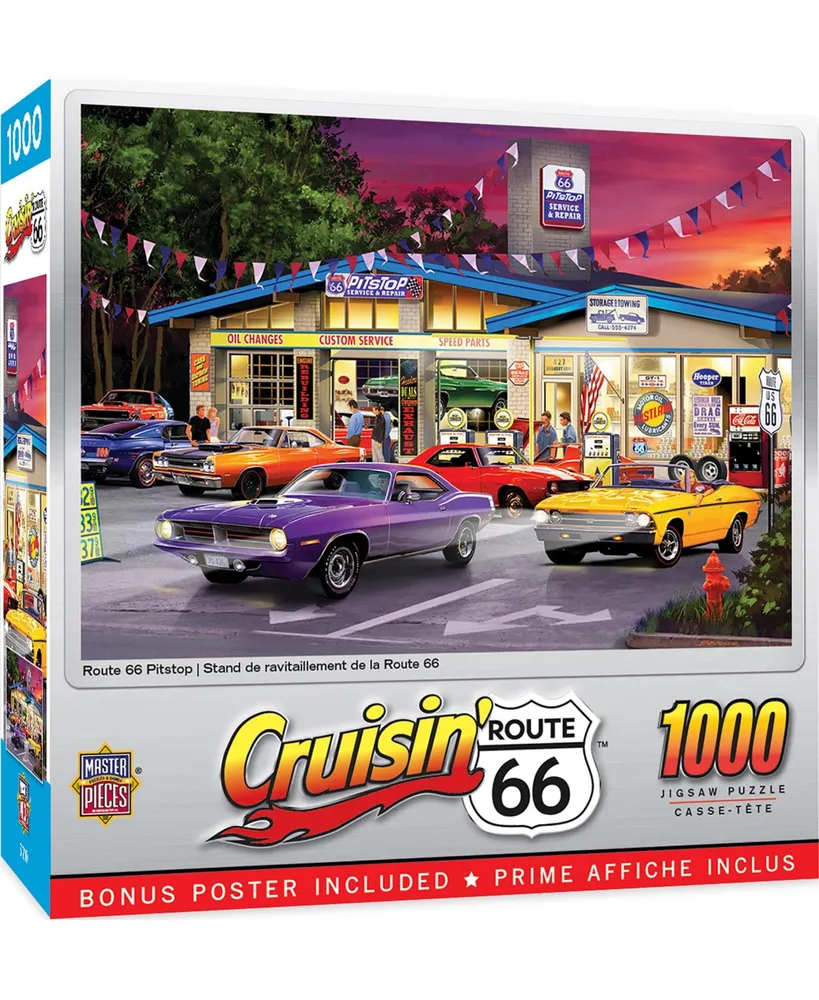 Masterpieces Cruising' Route 66 - Pitstop 1000 Piece Jigsaw Puzzle