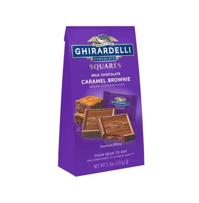Ghirardelli Milk Chocolate Caramel Brownie Squares, 5.3 Oz Bag