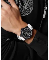 Philipp Plein Men's The $kull Silicone Strap Watch 44mm