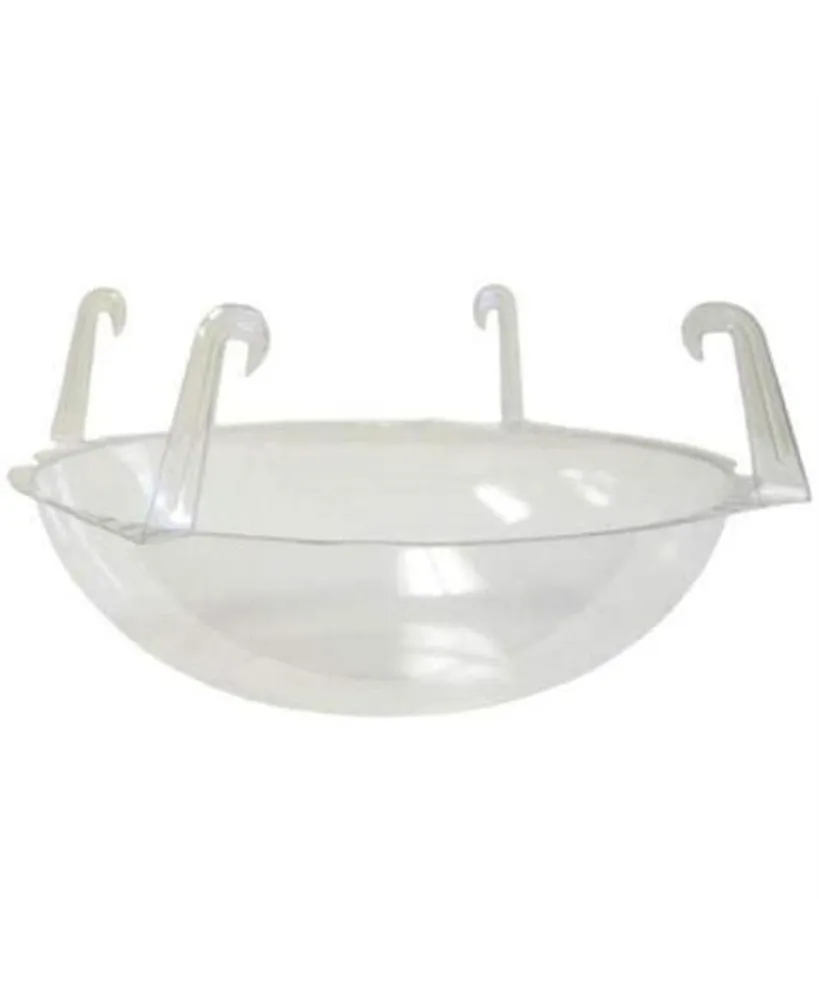 Curtis Wagner Plastics Clear Hanging Basket Drip Pan, 12-14" 1 Pack