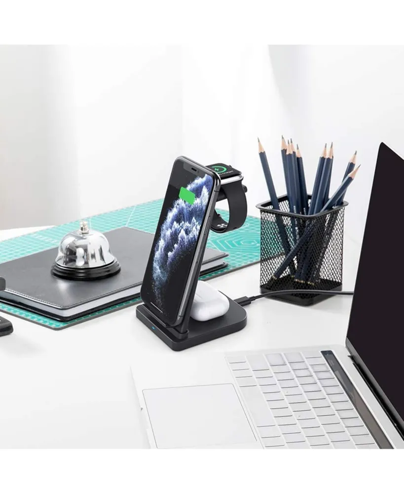 Trexonic 3 in 1 Fast Charge Charging Station in Black