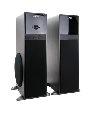 beFree Sound Bfs-750 2.1 Channel 80 Watt Bluetooth Tower Speakers with Remote and Microphone