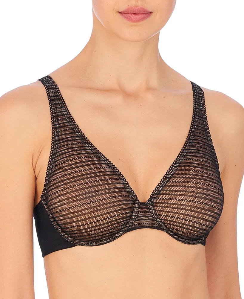 Unlined Sheer Lace Embellished Underwired Bra