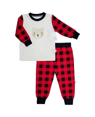 Snugabye Baby Boys Buffalo Plaid Pajama, 2 Piece Set