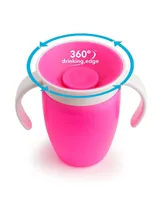 Munchkin Miracle 360 Trainer Cup, 7 Ounce, Pink, 1 Pack