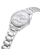 Bcbgmaxazria Women's Dress Silver-Tone Stainless Steel Bracelet Watch 33.8mm