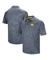 Men's Colosseum Navy Michigan Wolverines Big and Tall Down Swing Polo Shirt