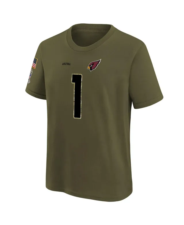 Nike Youth Boys Kyler Murray Olive Arizona Cardinals 2022 Salute To Service  Name and Number T-shirt