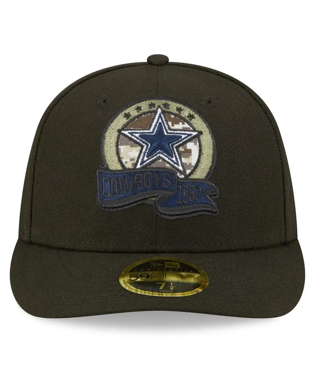 Dallas Cowboys New Era 2021 Salute To Service Low Profile 59FIFTY Fitted Hat  - Black/Camo