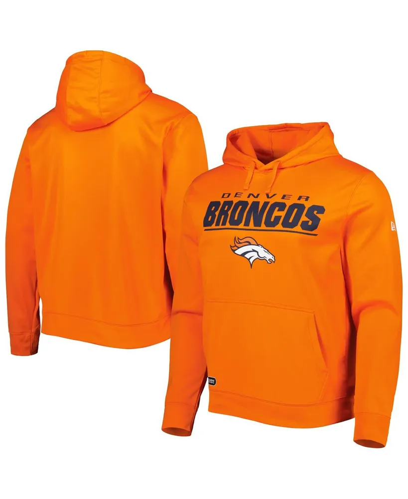 Men's New Era Orange Denver Broncos Combine Authentic Split Defense  Pullover Hoodie