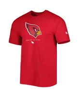 Men's New Era Cardinal Arizona Cardinals Combine Authentic Ball Logo T-shirt