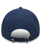 Big Boys New Era College Navy Seattle Seahawks 2022 Sideline Adjustable 9TWENTY Hat