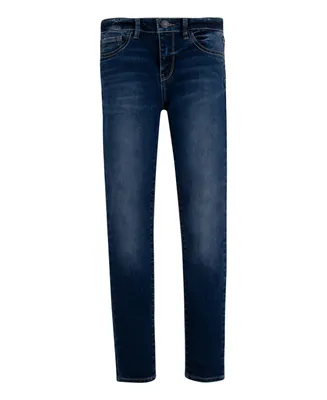 Levi's Big Girls 710 Super Skinny Vintage-Like Distressed Jeans