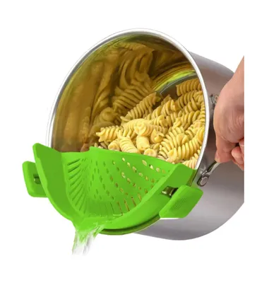 Zulay Kitchen Adjustable Silicone Snap-On Pot Strainer For Pots & Pans