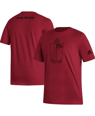 Men's adidas Red Belgium National Team Outlined Crest T-shirt