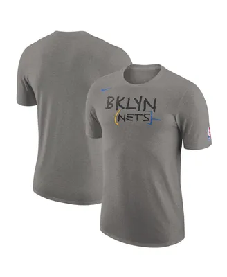 Men's Nike Heather Charcoal Brooklyn Nets 2022/23 City Edition Essential Logo T-shirt