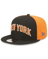 Men's New Era Black New York Knicks 2022/23 City Edition Official 9FIFTY Snapback Adjustable Hat