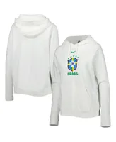 Women's Nike White Brazil National Team Varsity Raglan Tri-Blend Pullover Hoodie