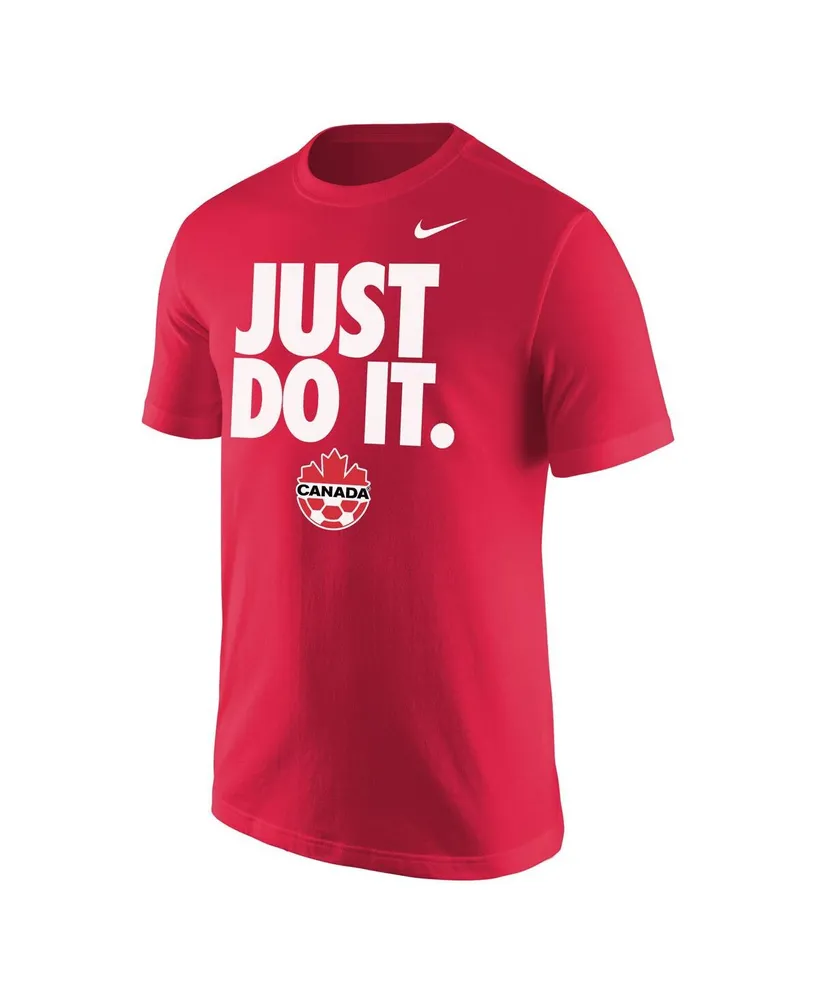 Men's Nike Red Canada Soccer Just Do It T-shirt