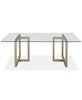 Emila 78" Rectangle Glass Mix and Match Dining Table, Created for Macy's