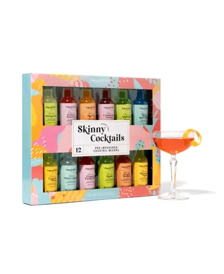 Thoughtfully Cocktails, Skinny Cocktail Mixer Gift Set, Set of 12 (Contains No Alcohol) - Assorted Pre