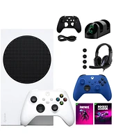 Xbox Series S Fortnite & Rocket League Console with Extra Blue Controller Accessories Kit